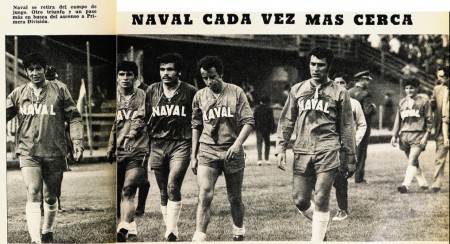 Naval cada vez más cerca de ascender a Primera División, año 1970. Vence 1-0 a Lister Rossel. Estadio N°1427; 05-11-1970